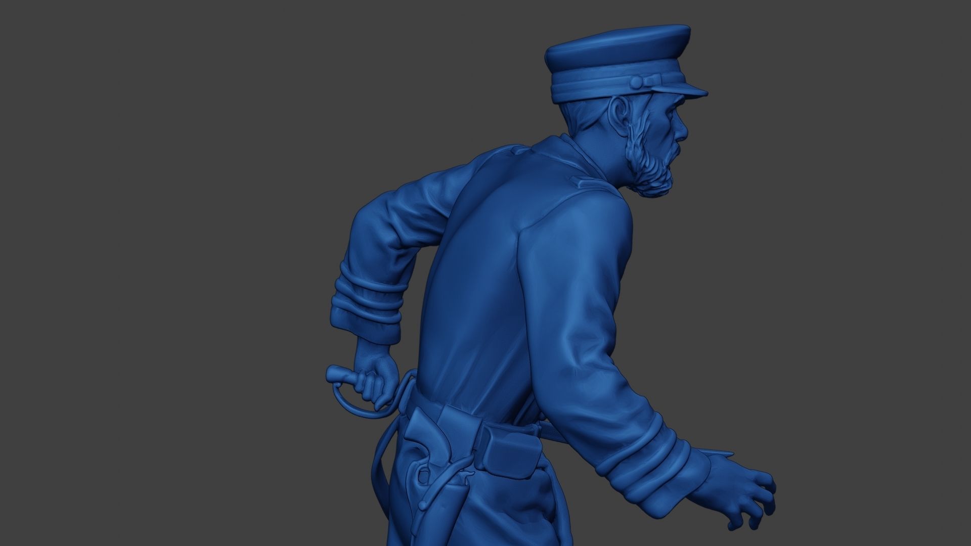 American Naval Officer Run Civil War Union ACWUS1 3D print model_20
