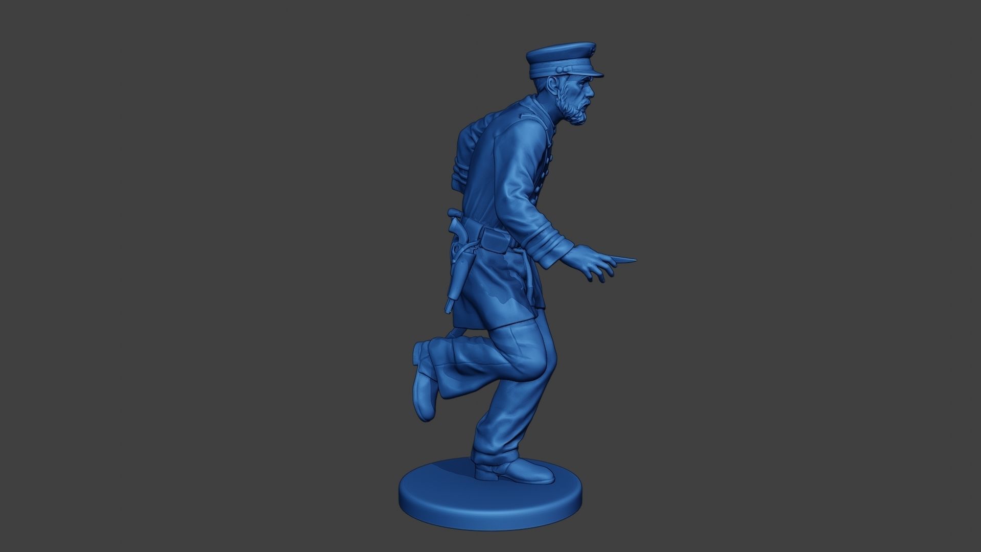 American Naval Officer Run Civil War Union ACWUS1 3D print model_9