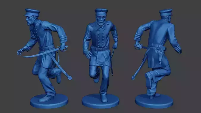 American Naval Officer Run Civil War Union ACWUS1 3D print model
