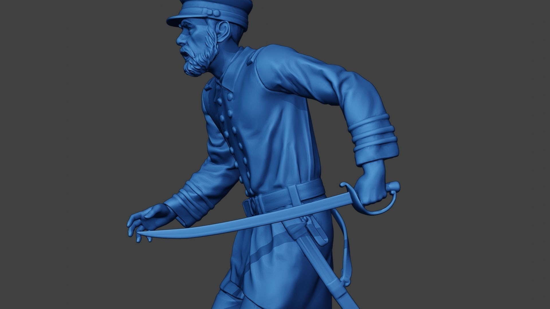 American Naval Officer Run Civil War Union ACWUS1 3D print model_17