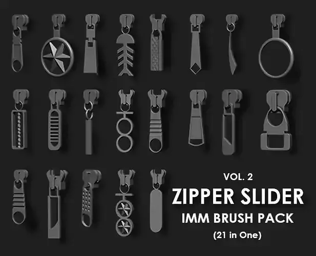 Zipper Slider IMM Brush Pack 21 in One vol 2