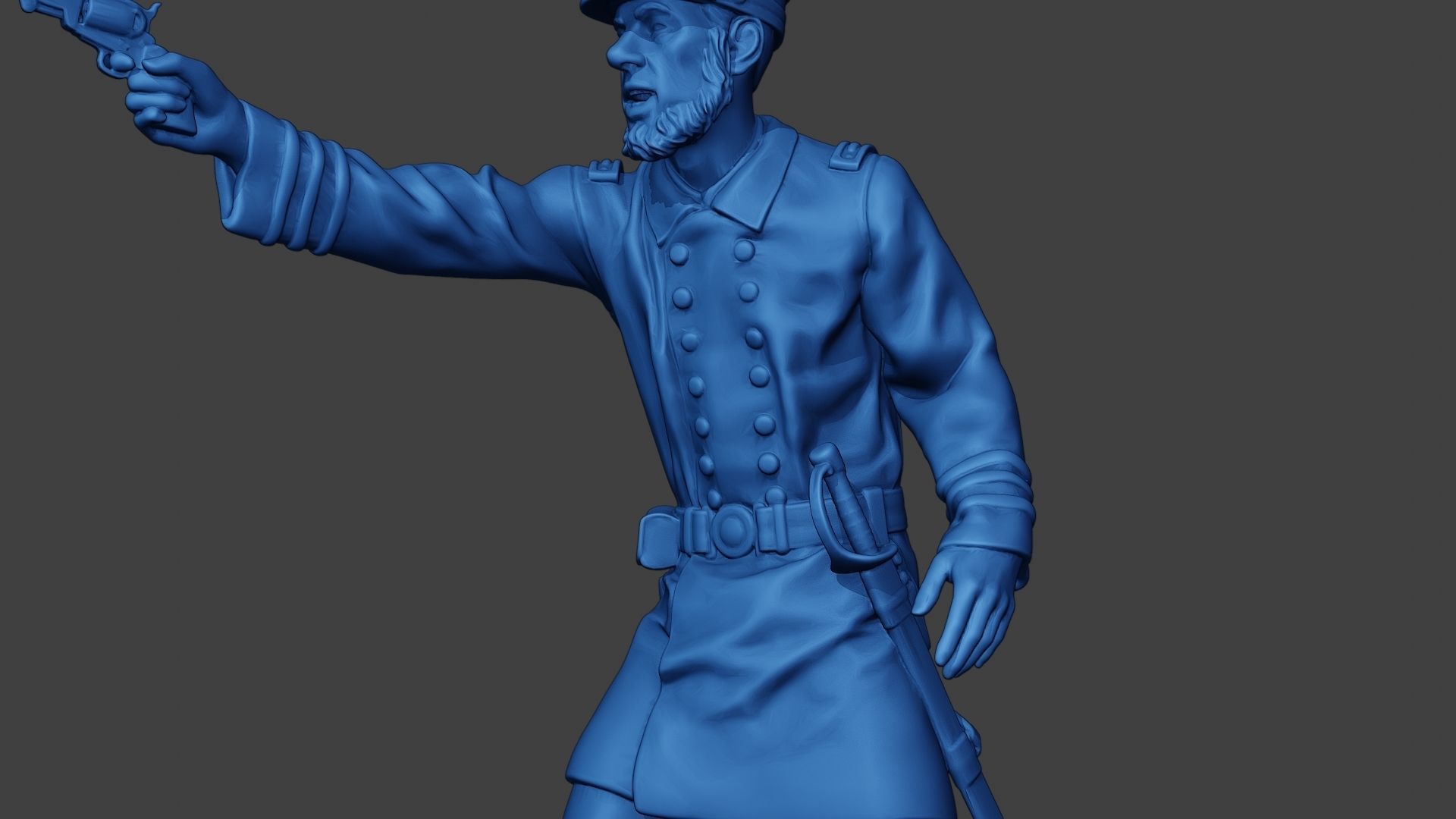 American Naval Officer Shooting Civil War Union ACWUS1 3D print model_17
