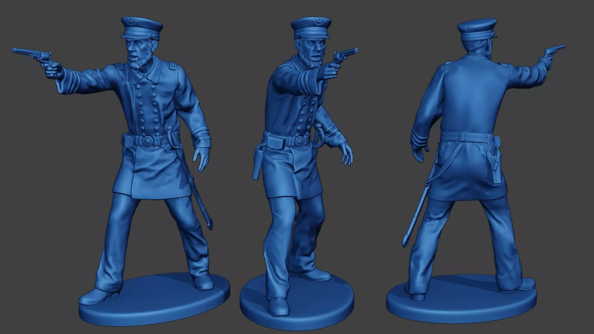 American Naval Officer Shooting Civil War Union ACWUS1 3D print model_0