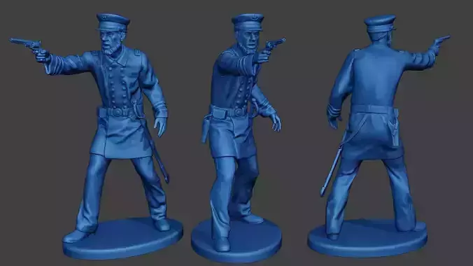 American Naval Officer Shooting Civil War Union ACWUS1 3D print model
