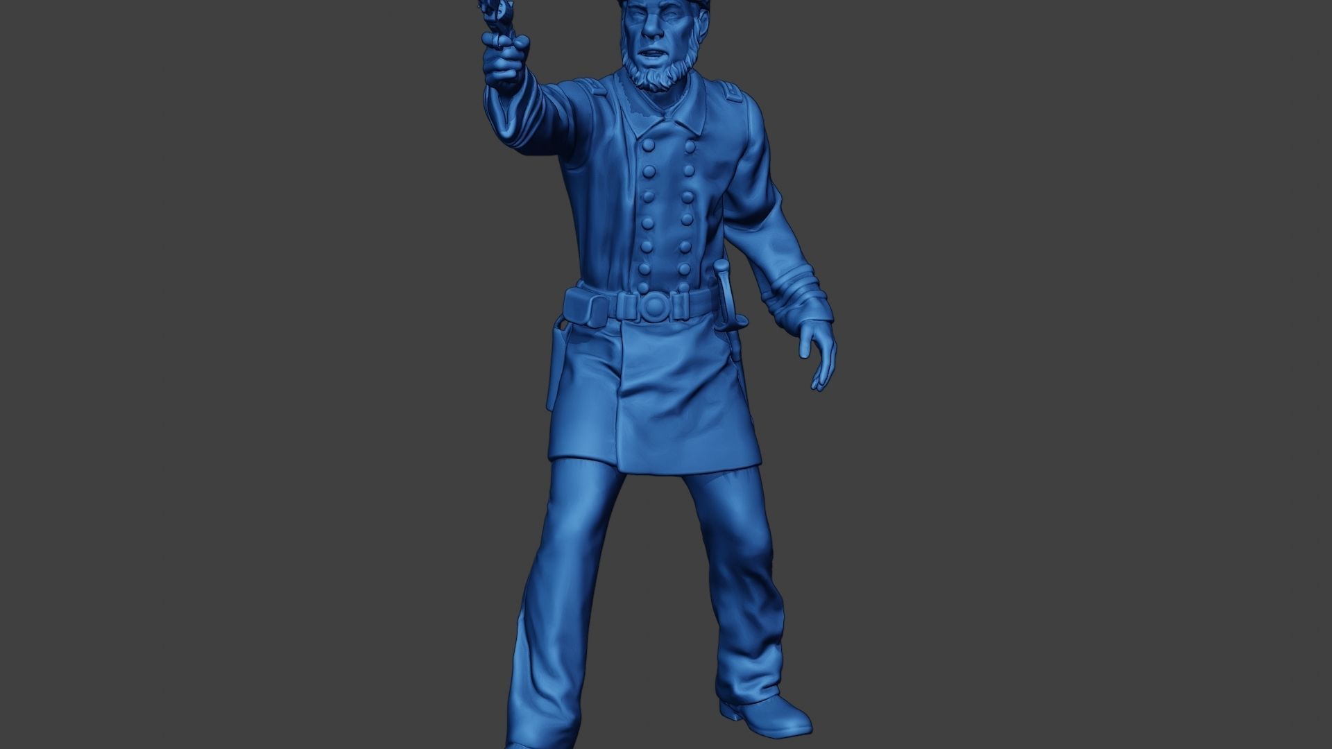 American Naval Officer Shooting Civil War Union ACWUS1 3D print model_27