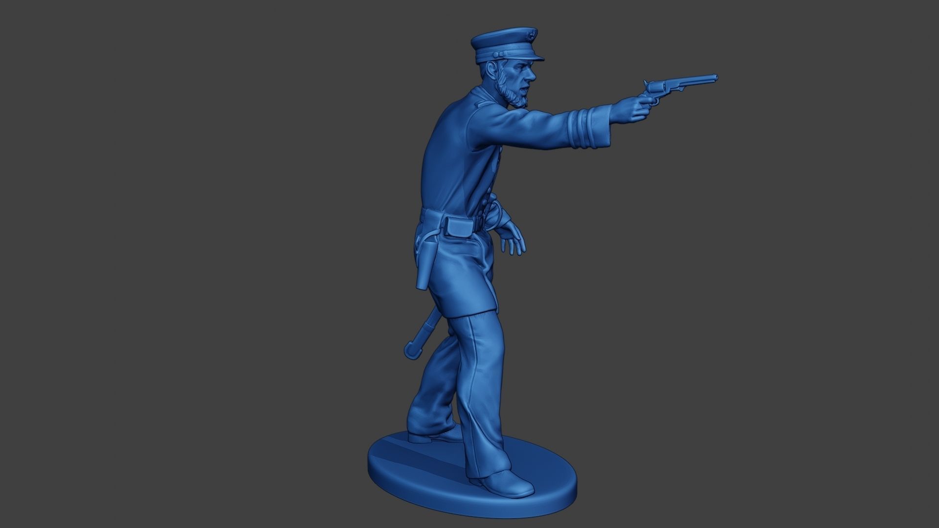American Naval Officer Shooting Civil War Union ACWUS1 3D print model_10