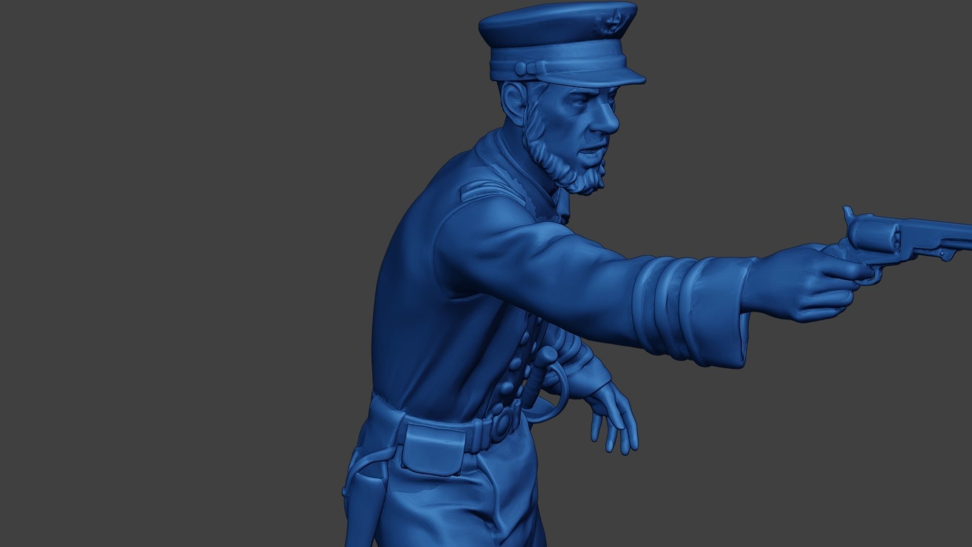 American Naval Officer Shooting Civil War Union ACWUS1 3D print model_19