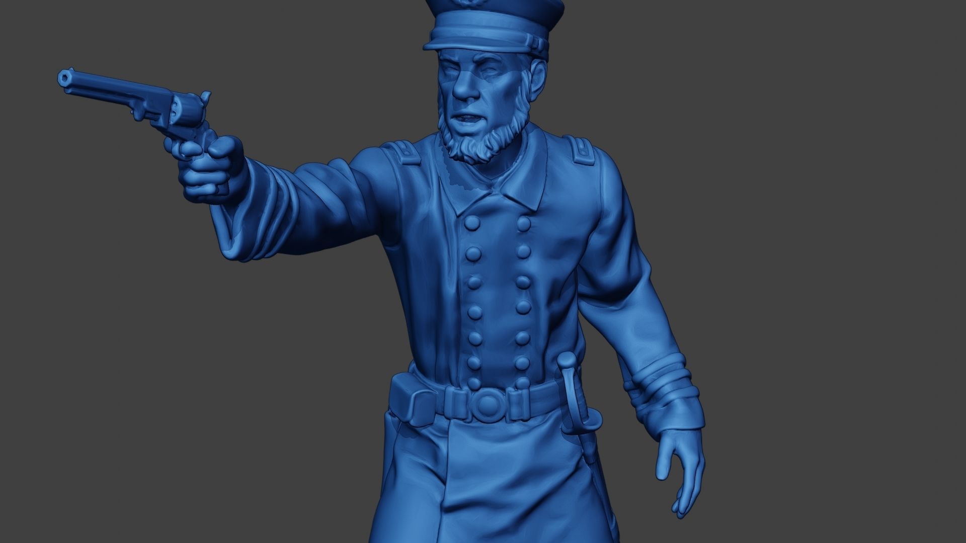 American Naval Officer Shooting Civil War Union ACWUS1 3D print model_18