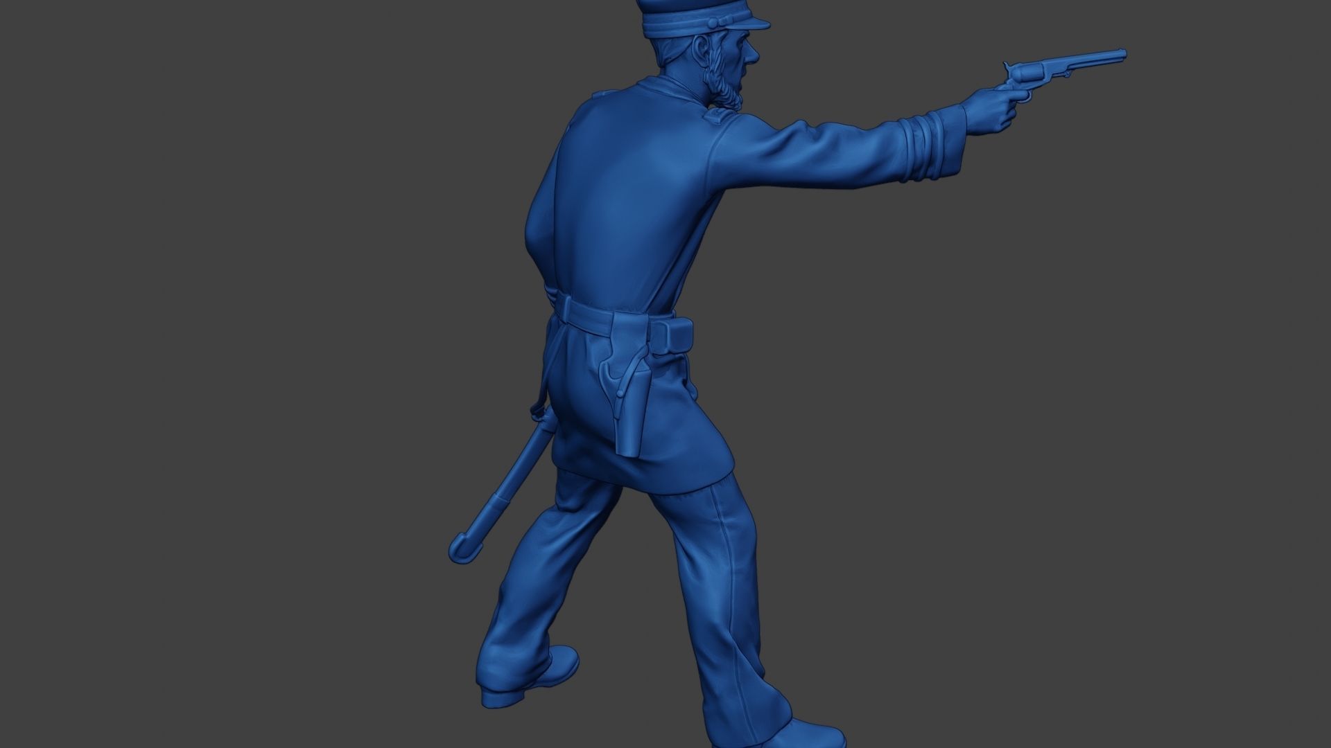 American Naval Officer Shooting Civil War Union ACWUS1 3D print model_30