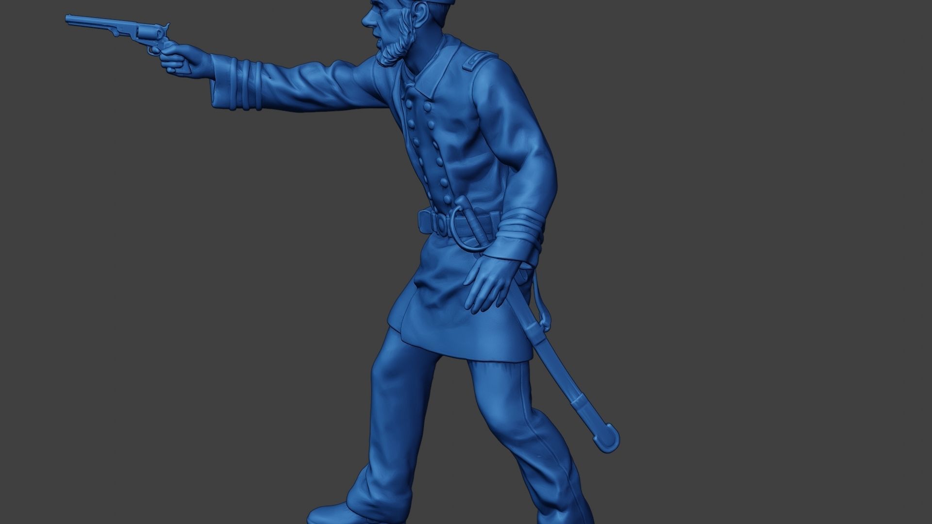 American Naval Officer Shooting Civil War Union ACWUS1 3D print model_26