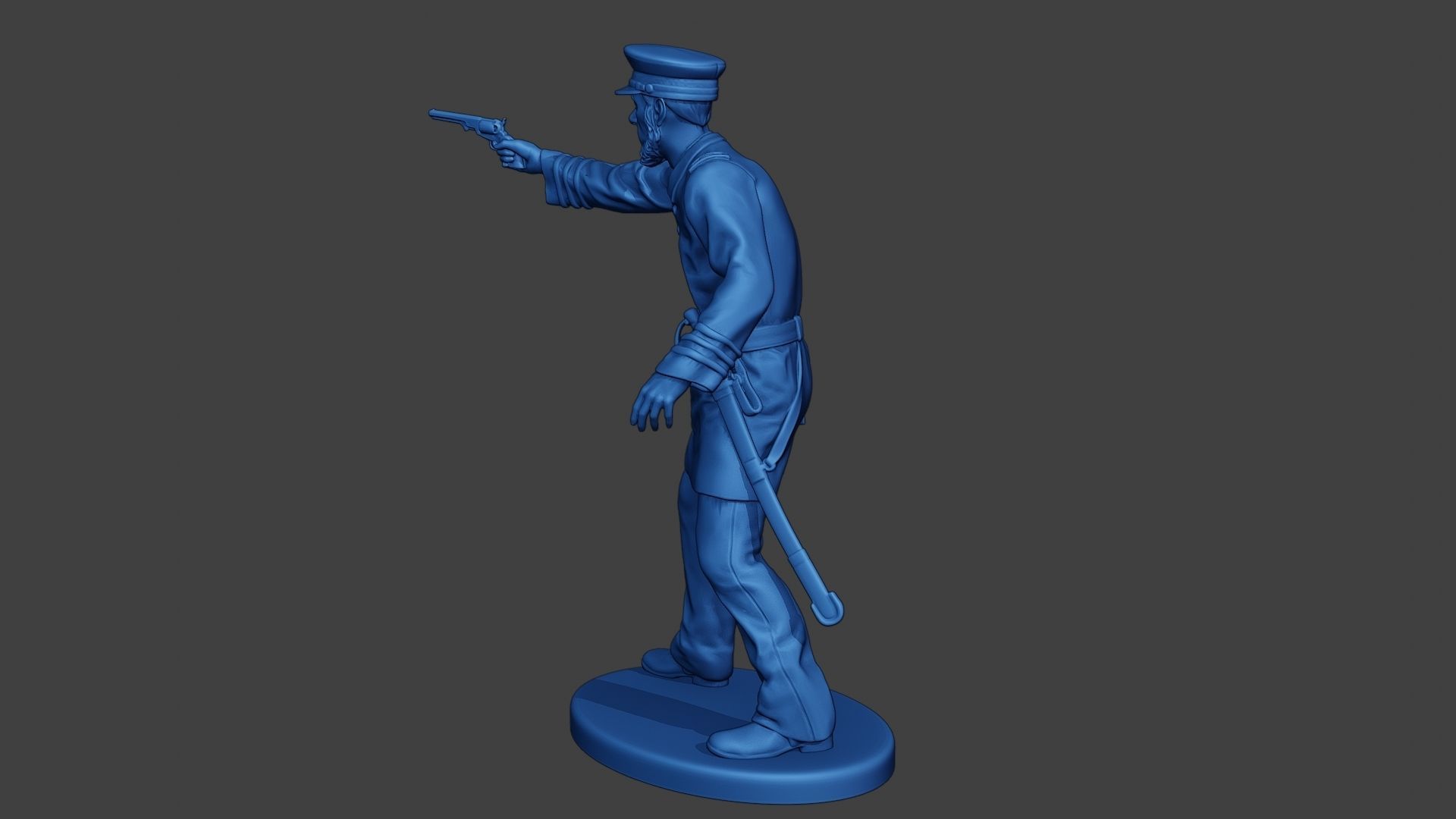 American Naval Officer Shooting Civil War Union ACWUS1 3D print model_5