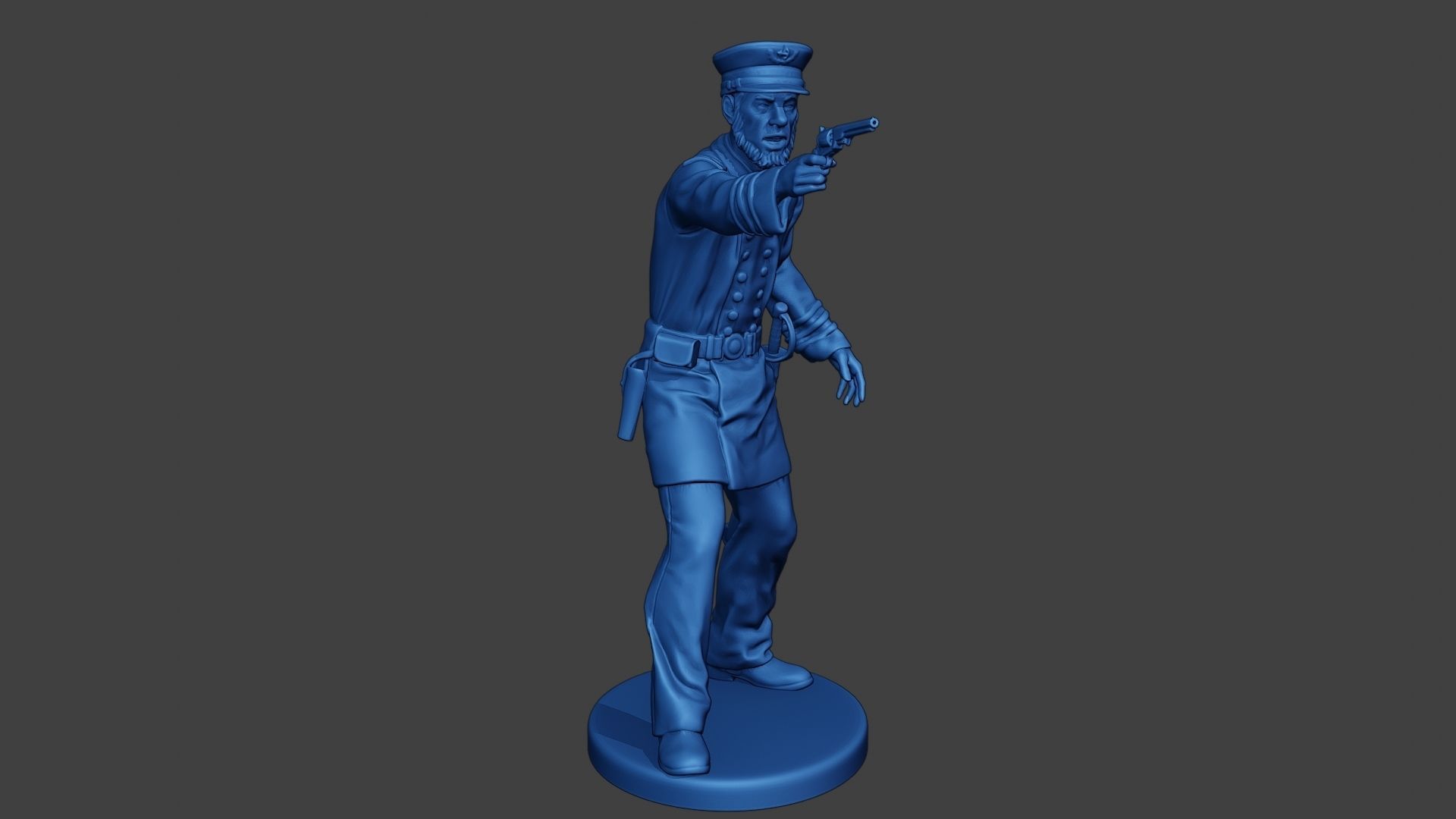 American Naval Officer Shooting Civil War Union ACWUS1 3D print model_11