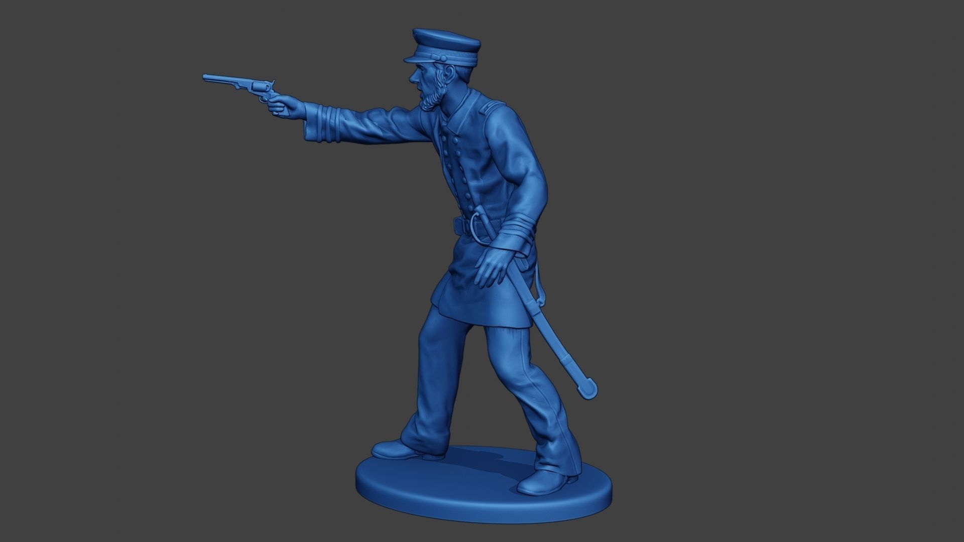 American Naval Officer Shooting Civil War Union ACWUS1 3D print model_4