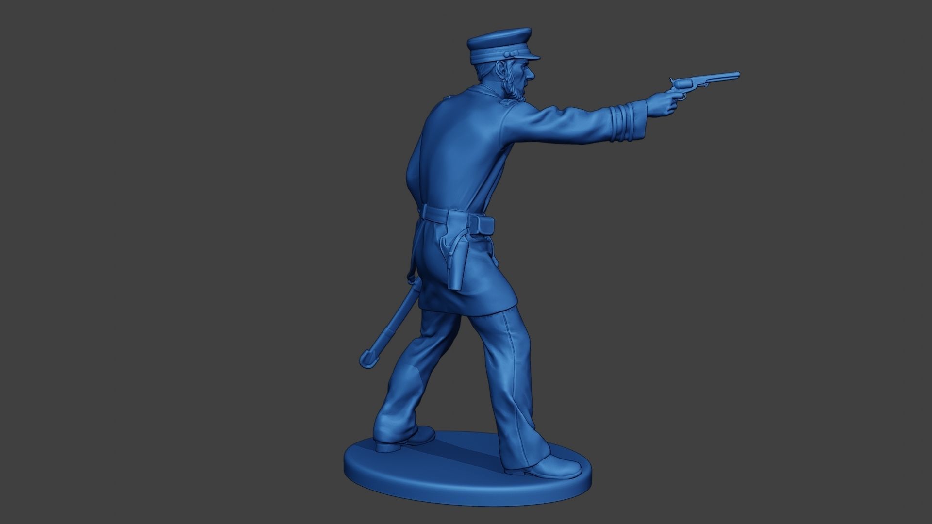 American Naval Officer Shooting Civil War Union ACWUS1 3D print model_9