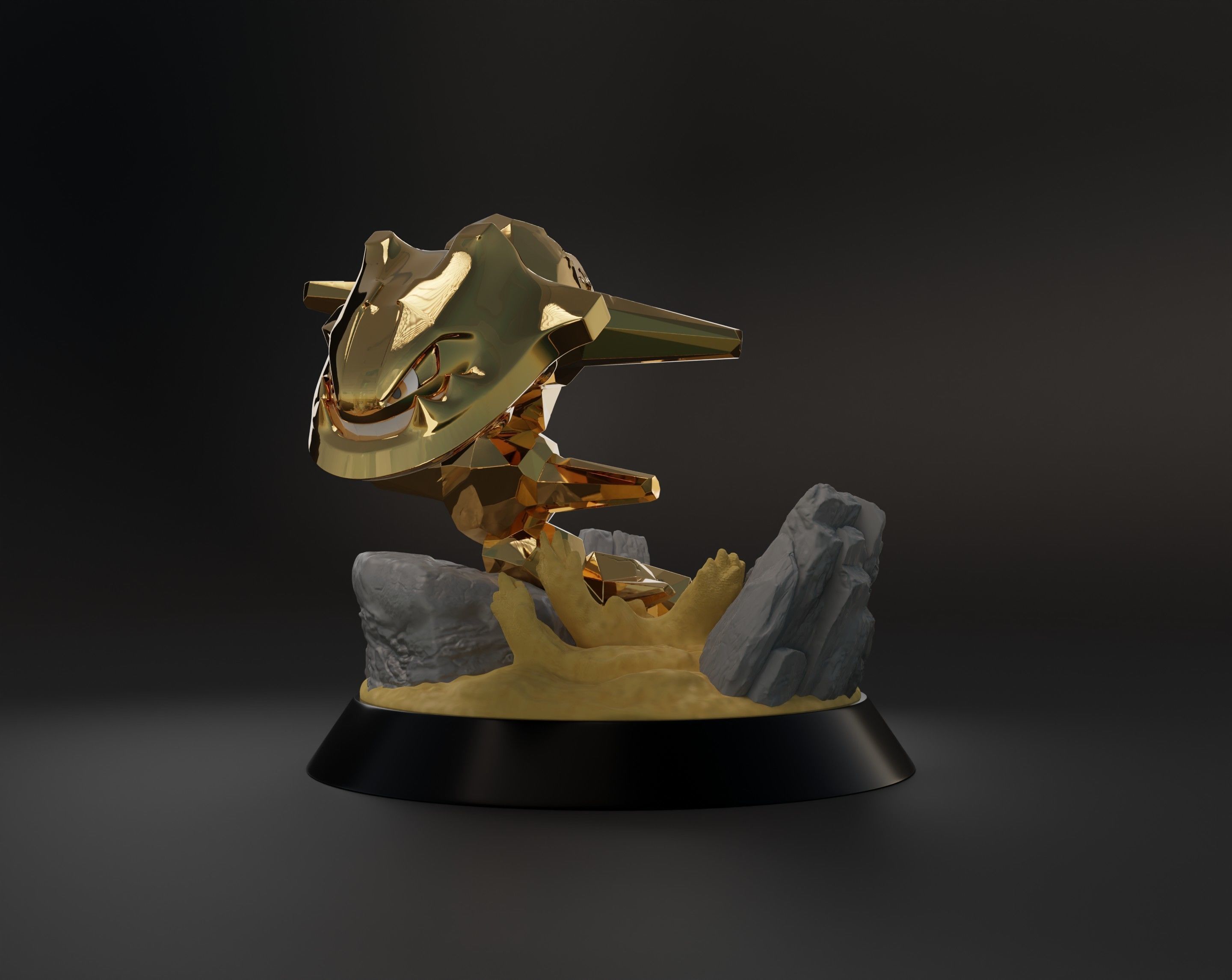 Steelix Statue 3D print model_1