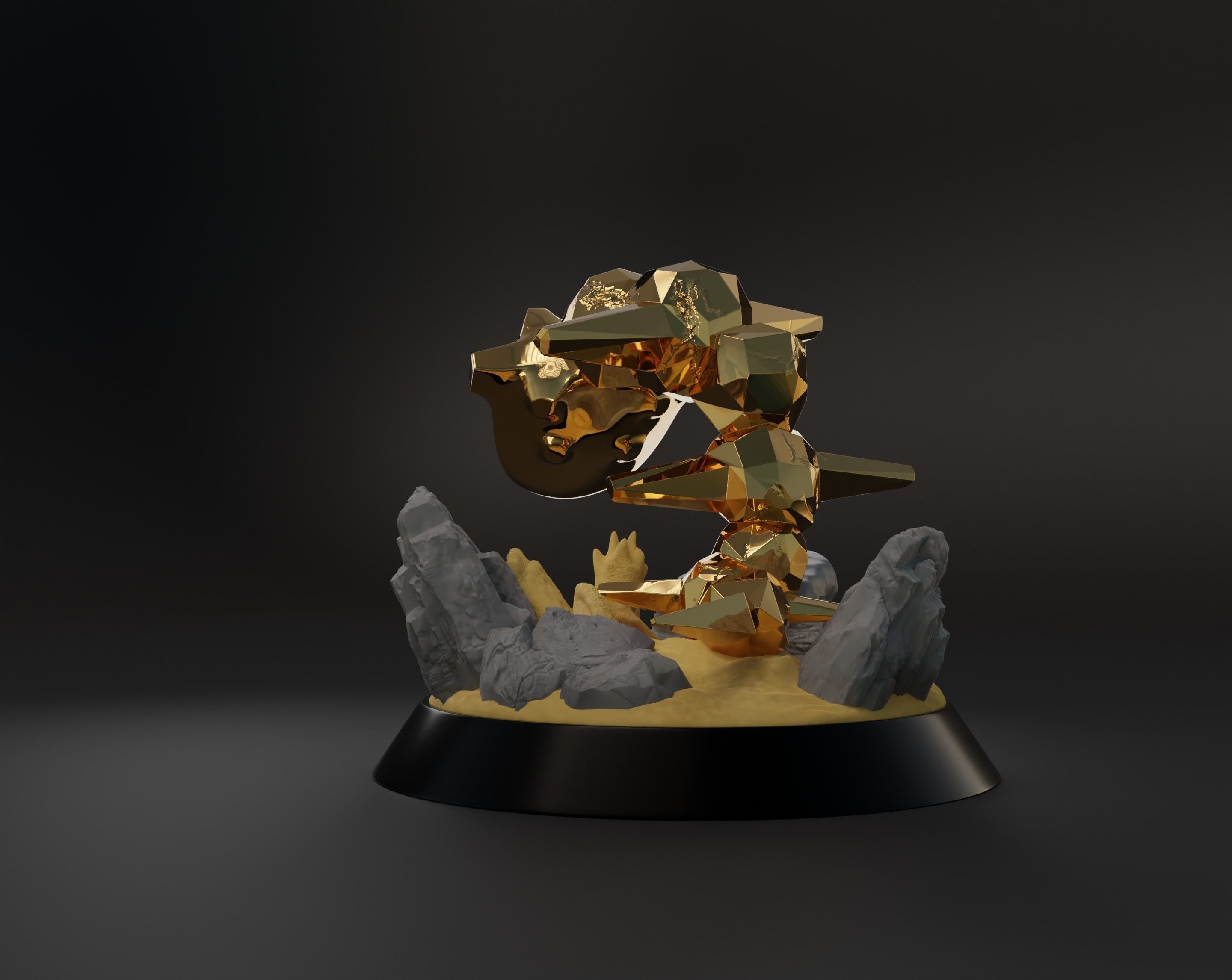 Steelix Statue 3D print model_4