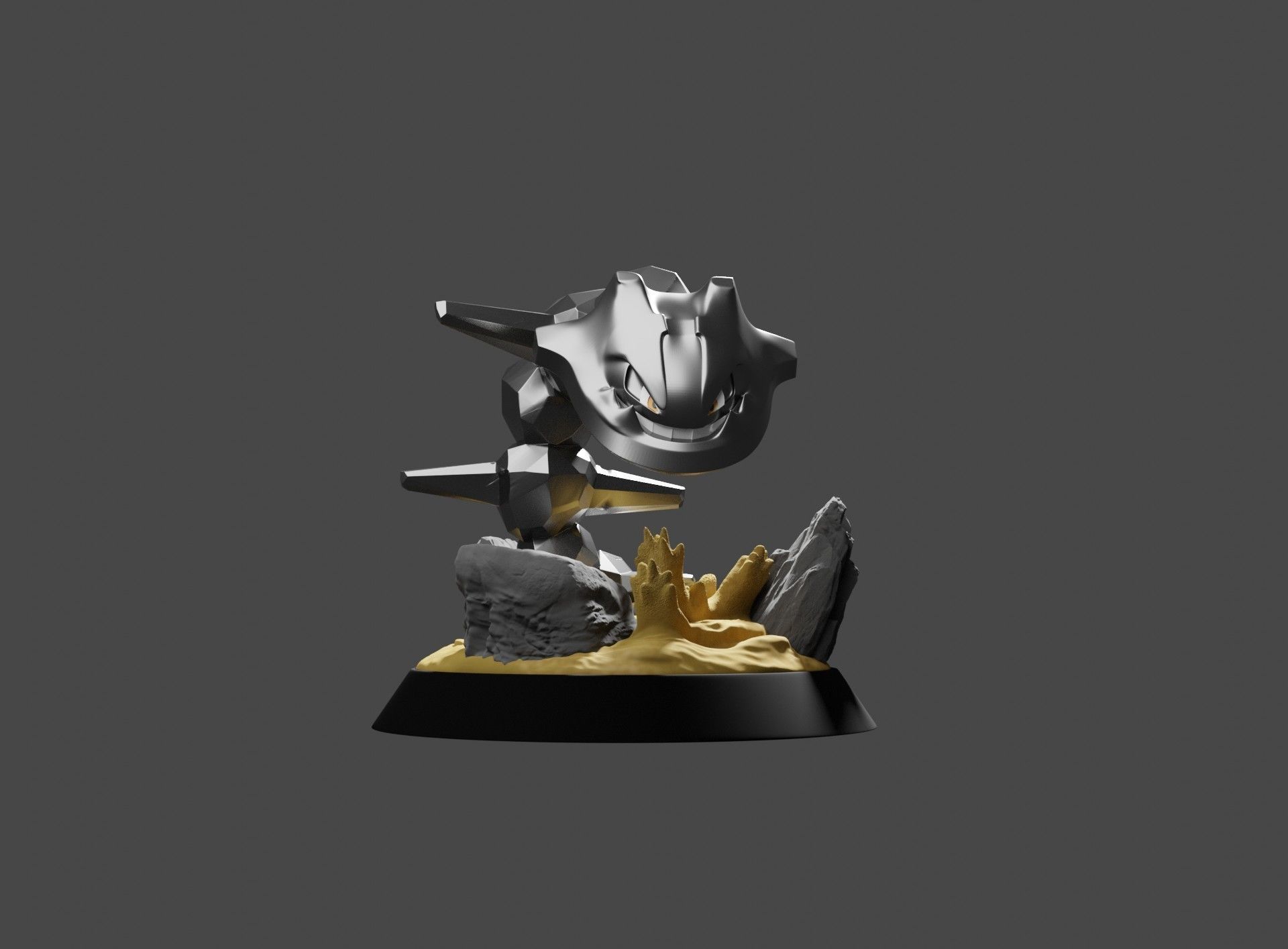 Steelix Statue 3D print model_7