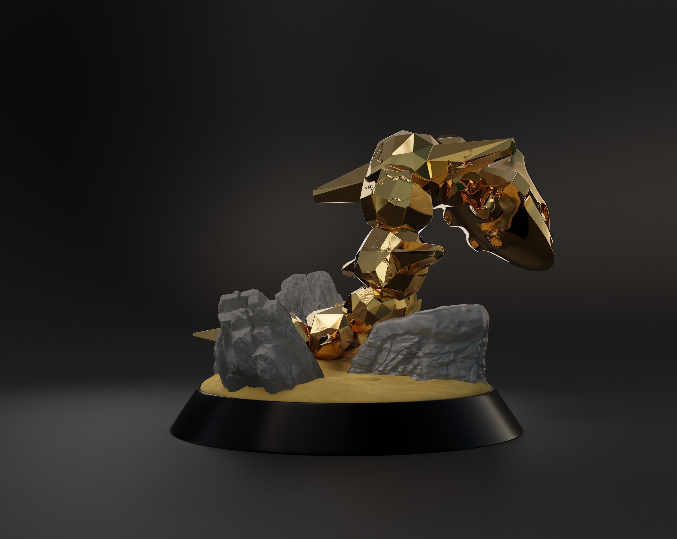 Steelix Statue 3D print model_3