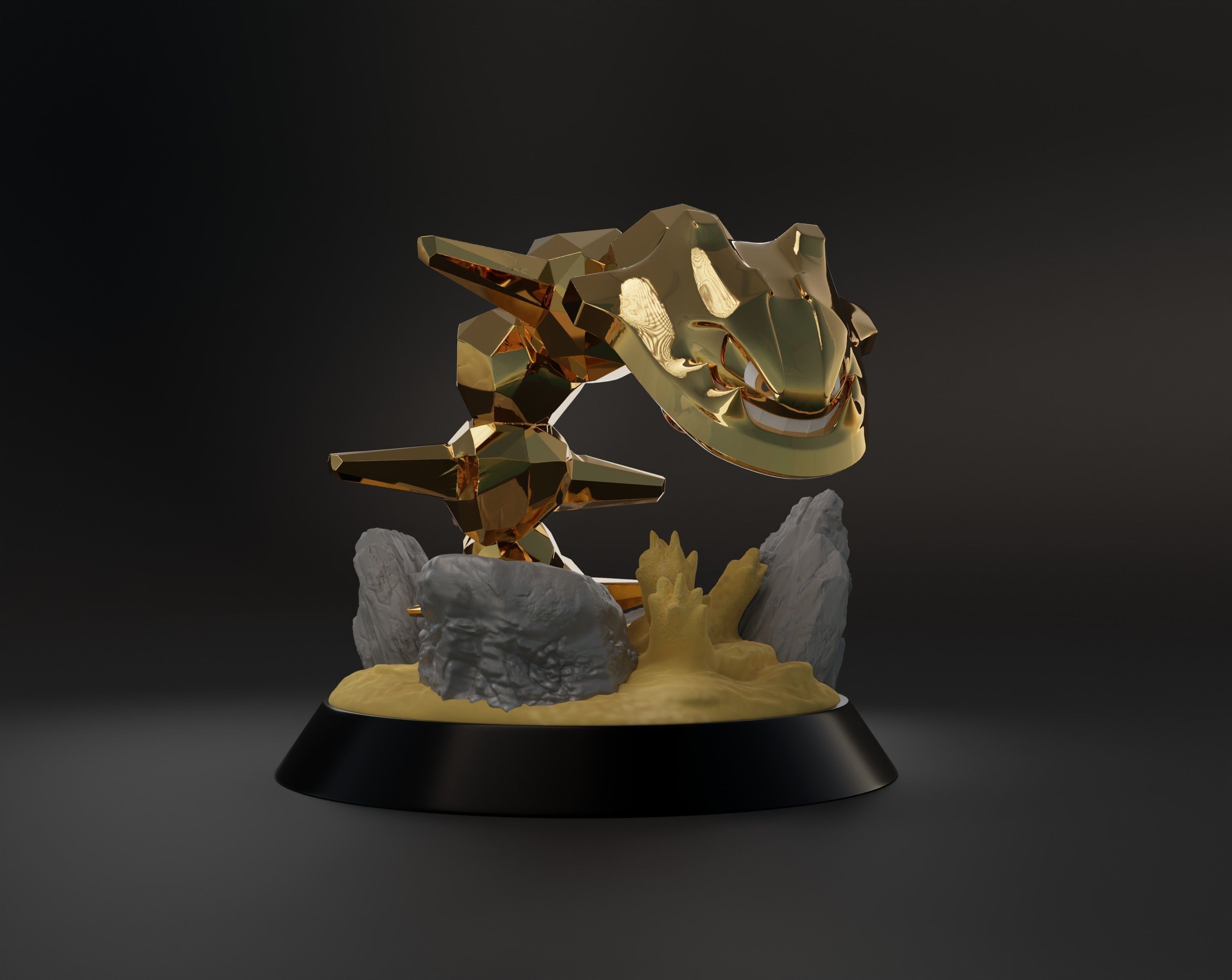 Steelix Statue 3D print model_2