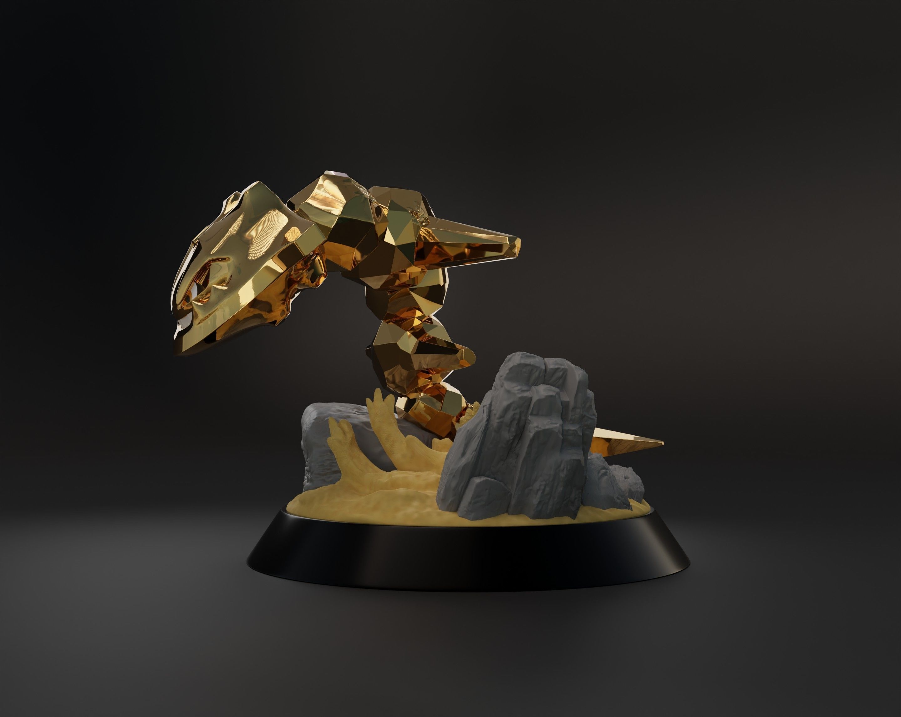 Steelix Statue 3D print model_5