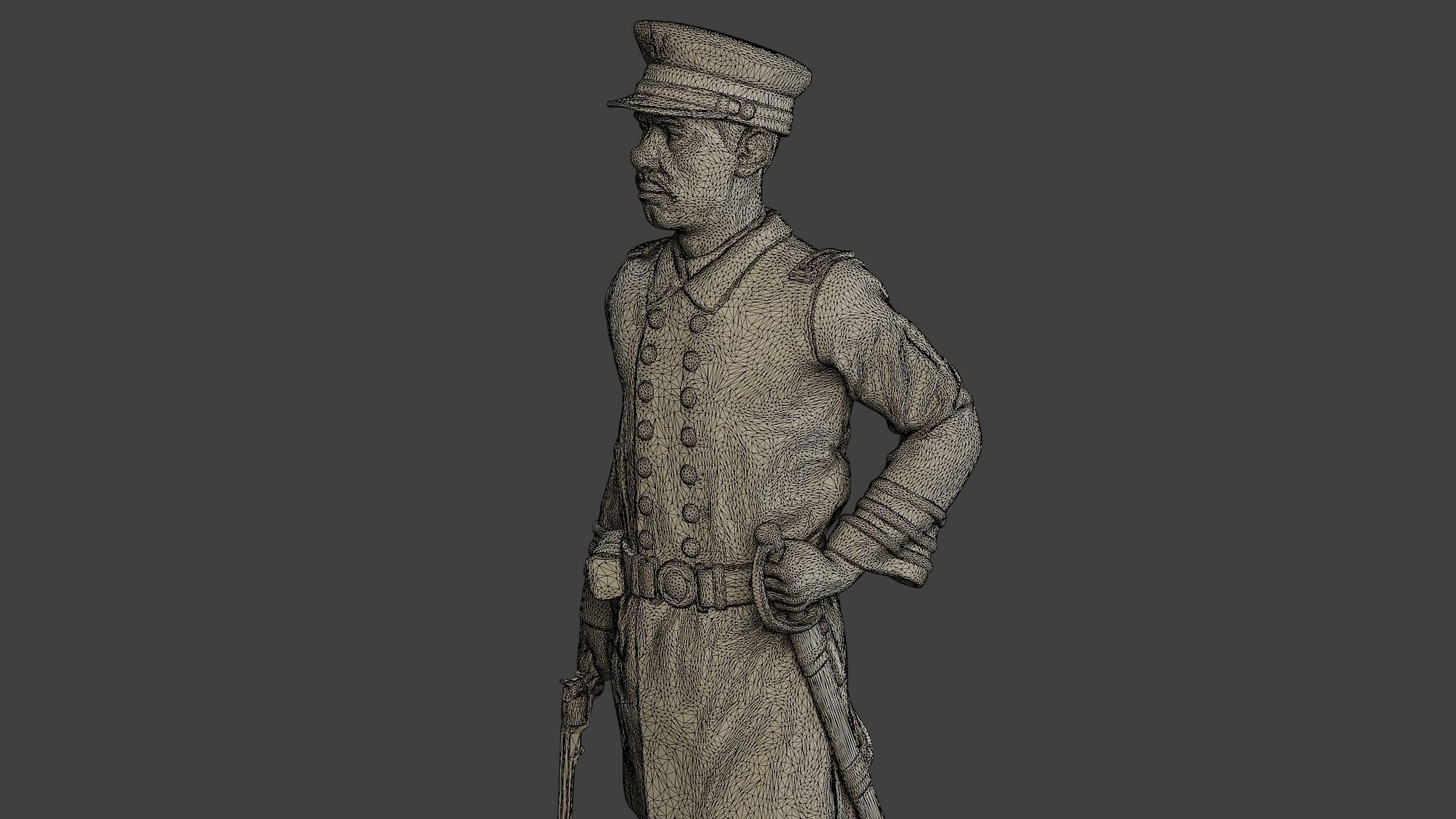 American Naval Officer Stand Civil War Union ACWUS1 3D print model_12