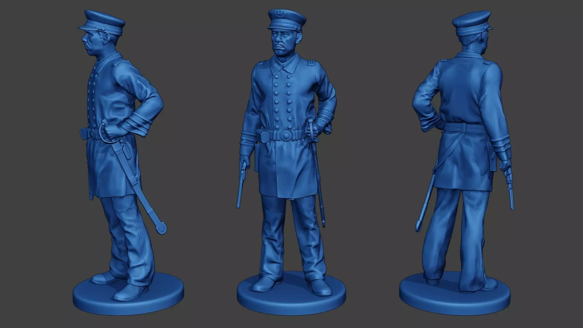 American Naval Officer Stand Civil War Union ACWUS1 3D print model_0