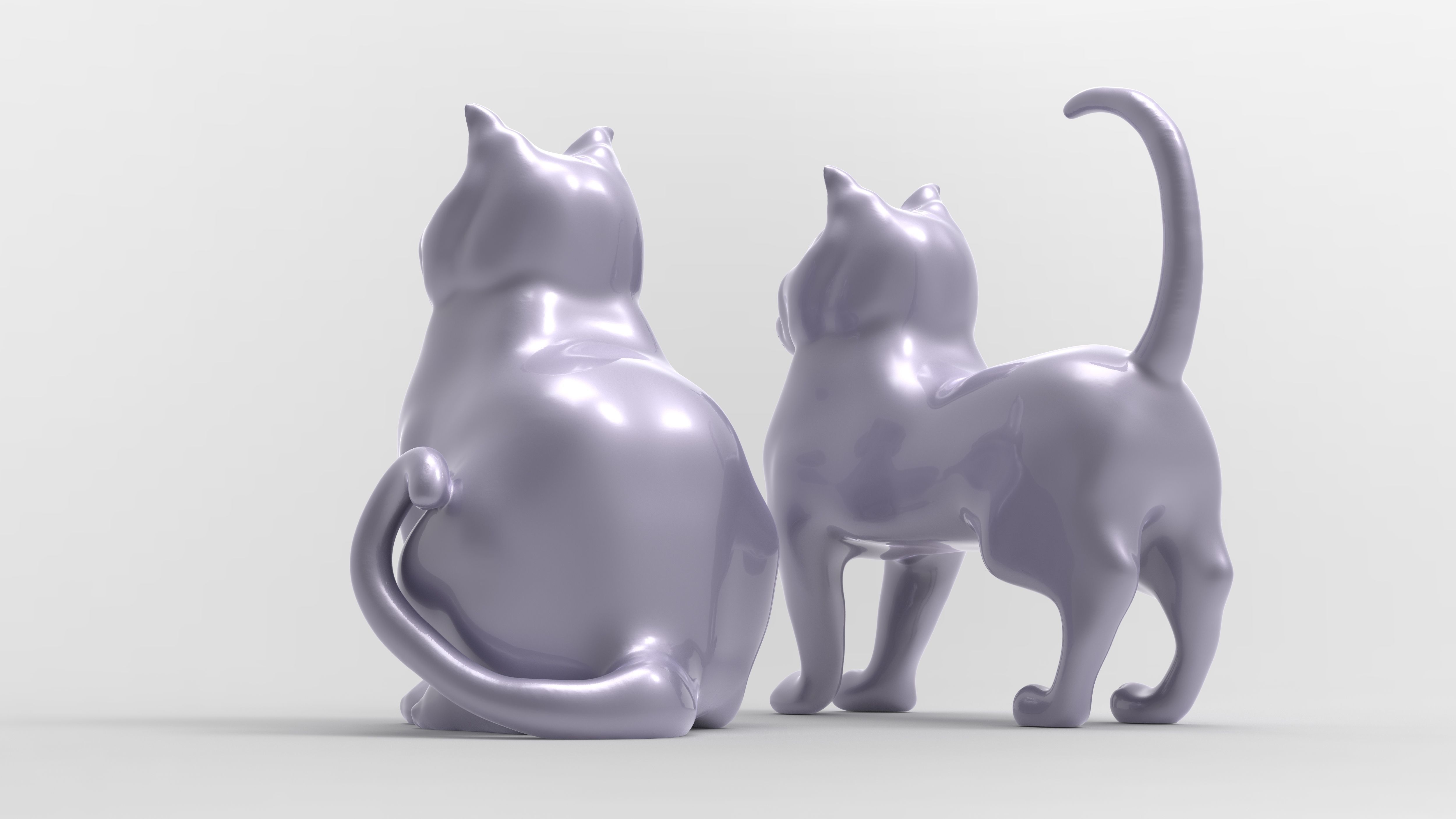 Miniature Cats Bundle  3D print model_3