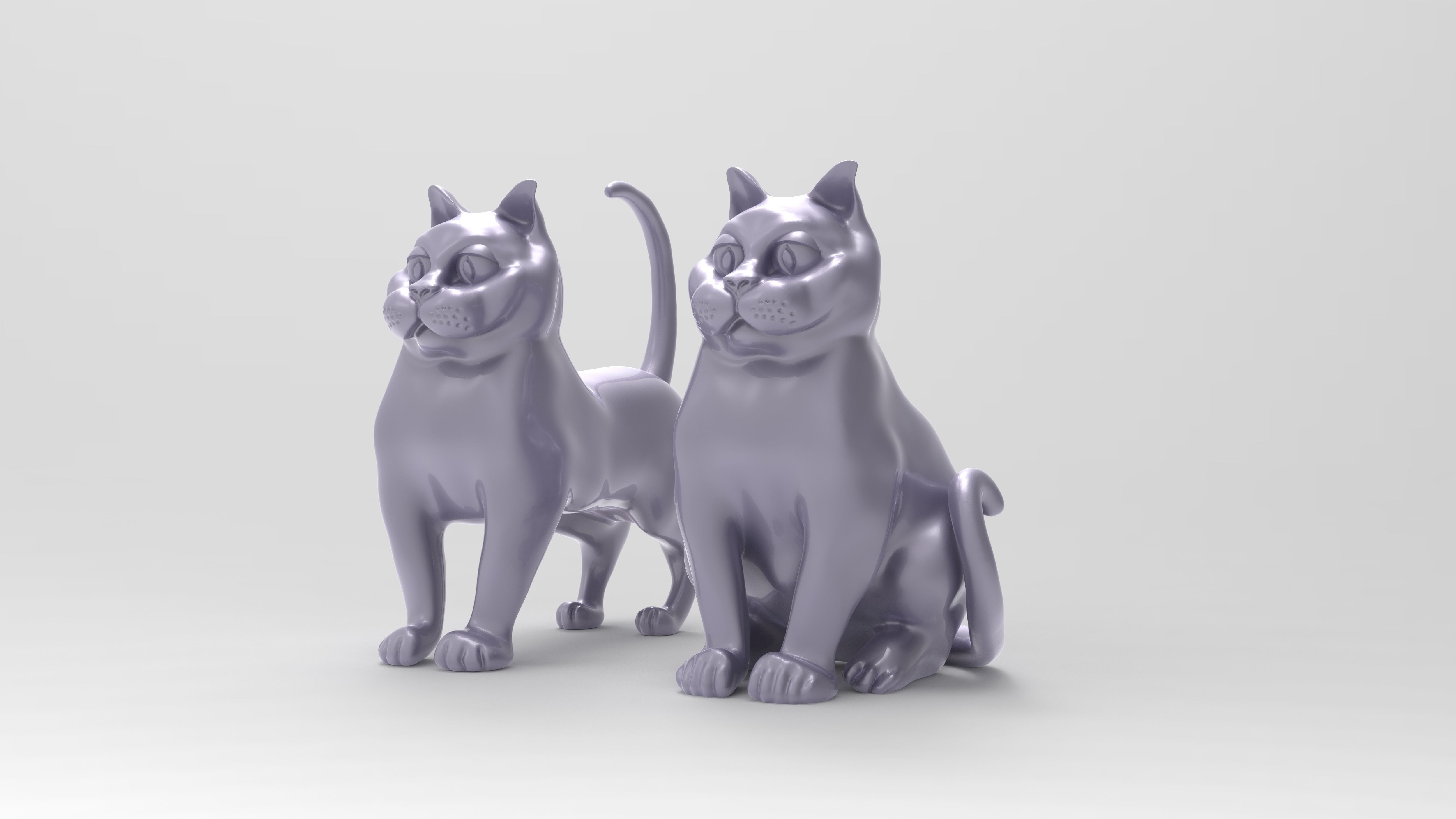 Miniature Cats Bundle  3D print model_1