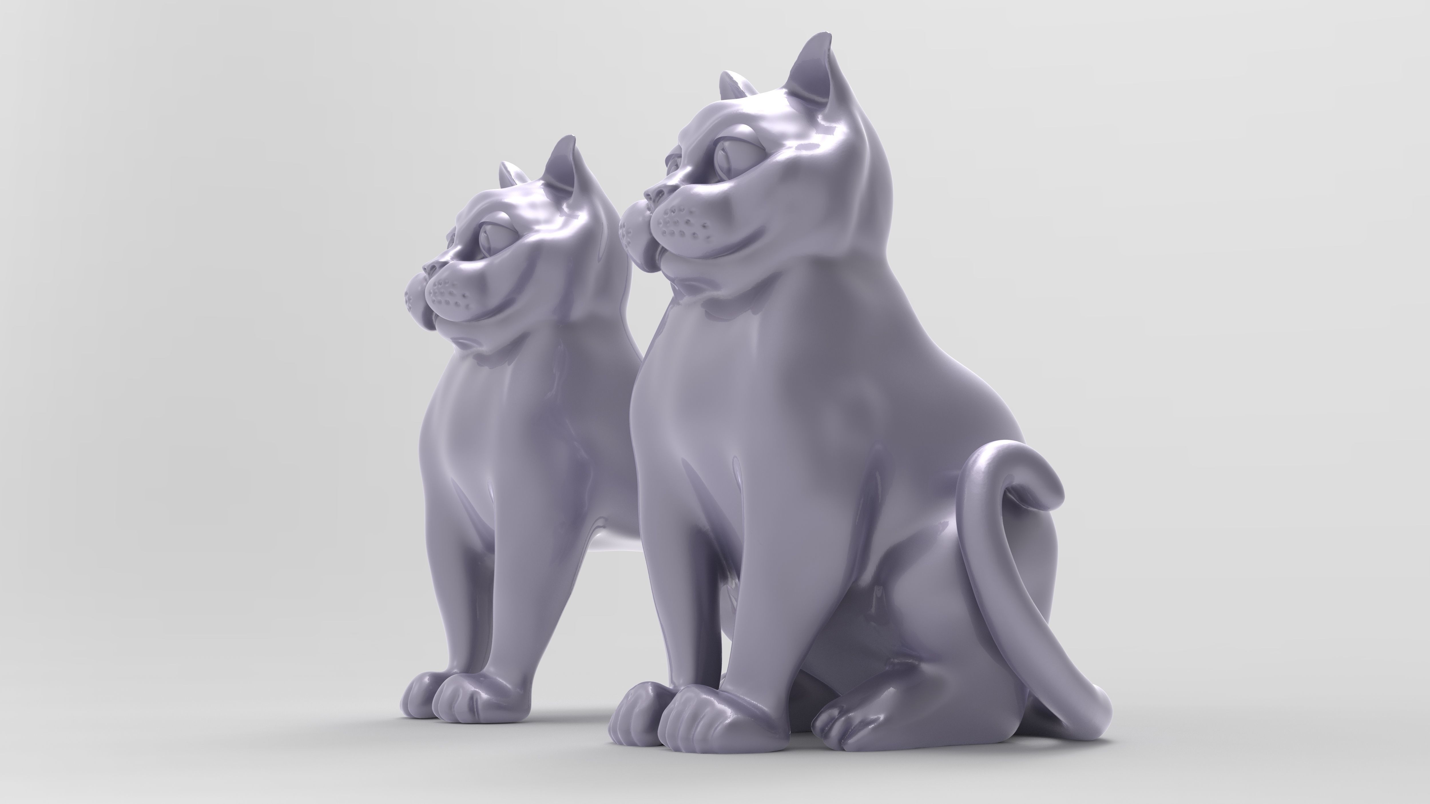 Miniature Cats Bundle  3D print model_2