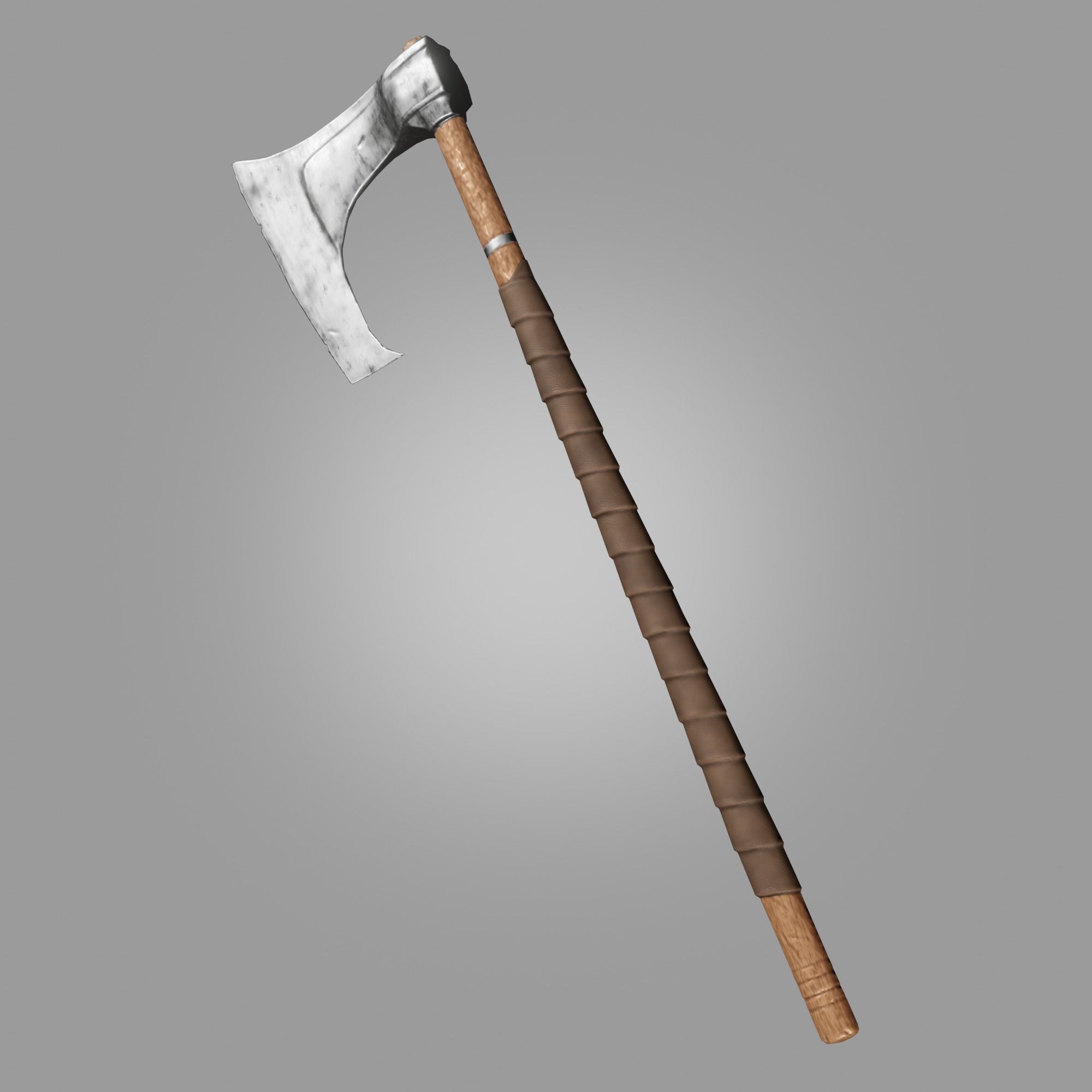 Stylized Weapon Axe lowpoly PBR model ready game Low-poly 3D model_1