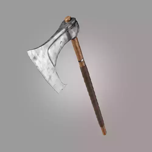 Stylized Weapon Axe lowpoly PBR model ready game