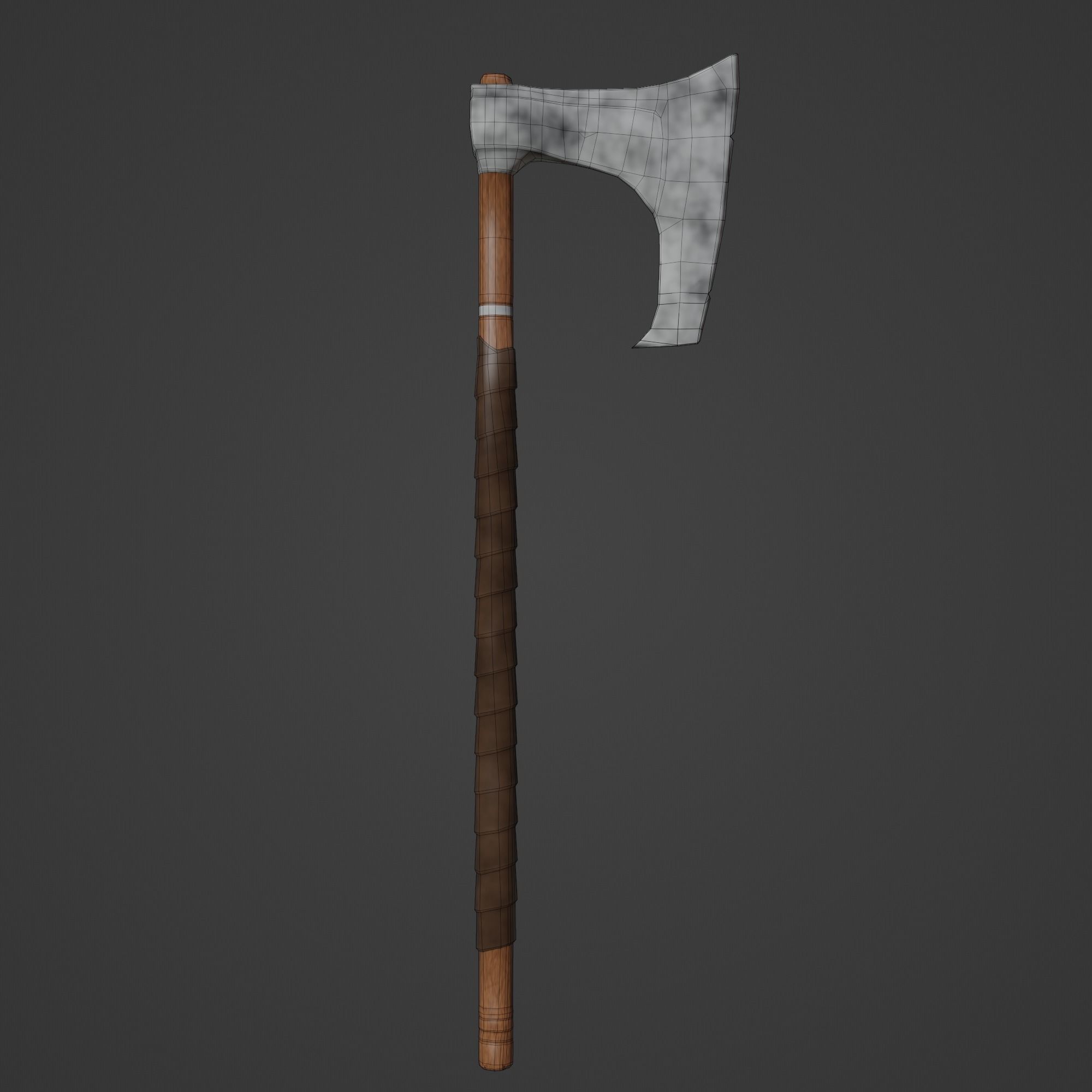 Stylized Weapon Axe lowpoly PBR model ready game Low-poly 3D model_5