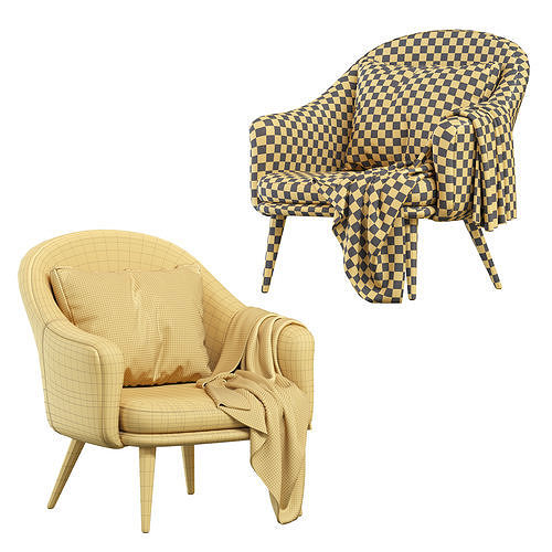 Deephouse Magrib armchair 3D model 5