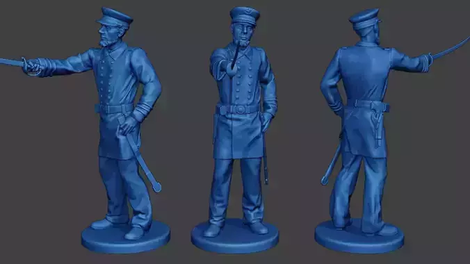 American Naval Officer Sword2 Civil War Union ACWUS1 3D print model