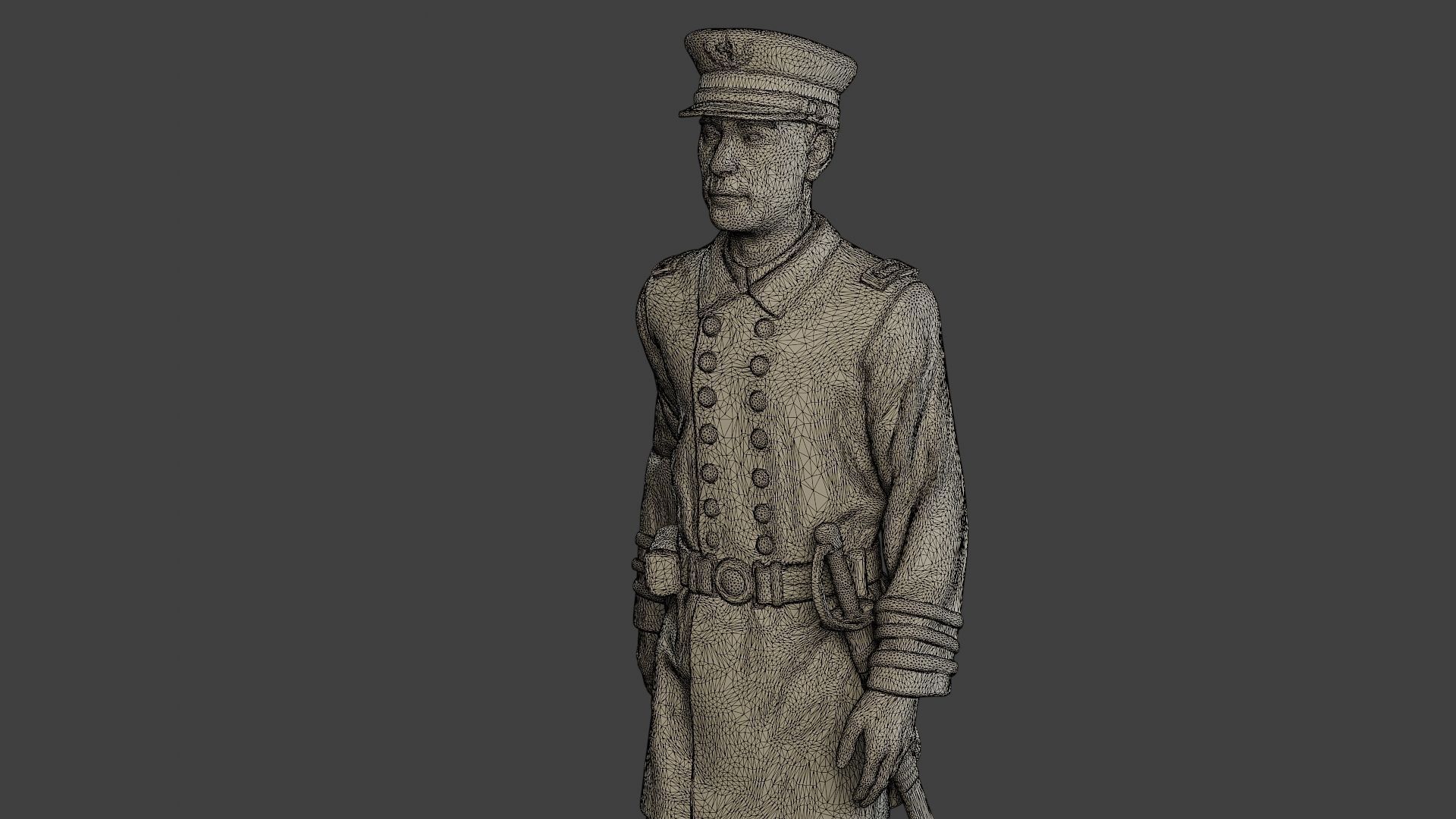 American Naval Officer Walk Civil War Union ACWUS1 3D print model_11