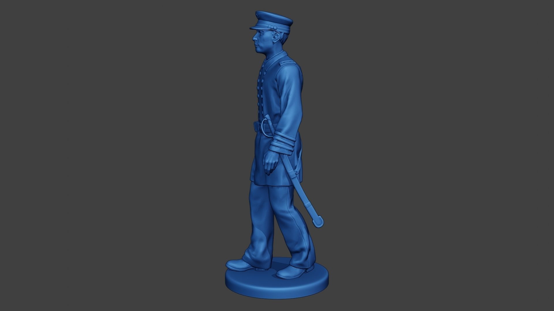 American Naval Officer Walk Civil War Union ACWUS1 3D print model_2