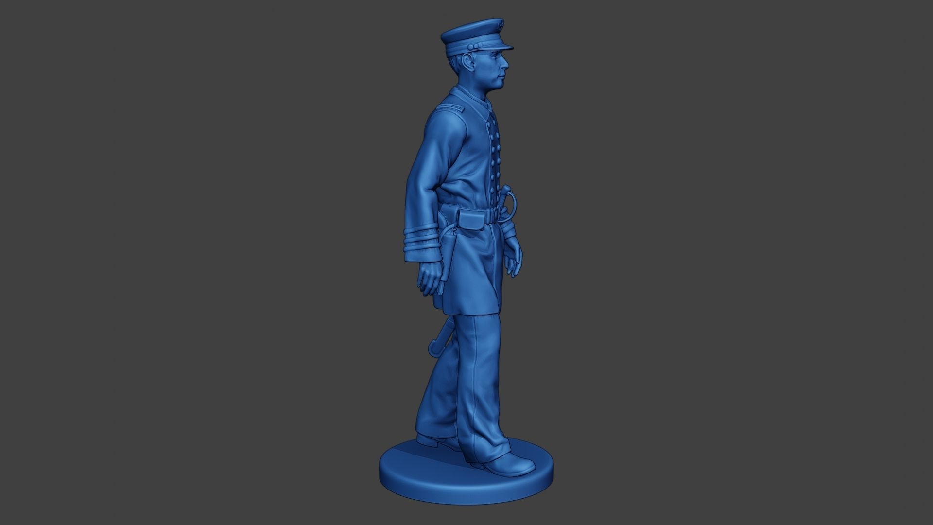American Naval Officer Walk Civil War Union ACWUS1 3D print model_8