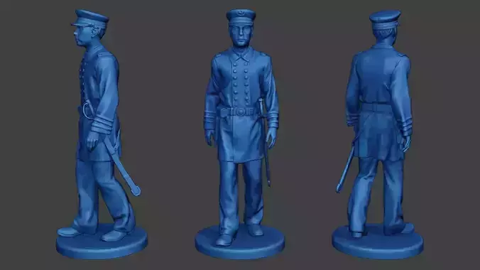 American Naval Officer Walk Civil War Union ACWUS1 3D print model