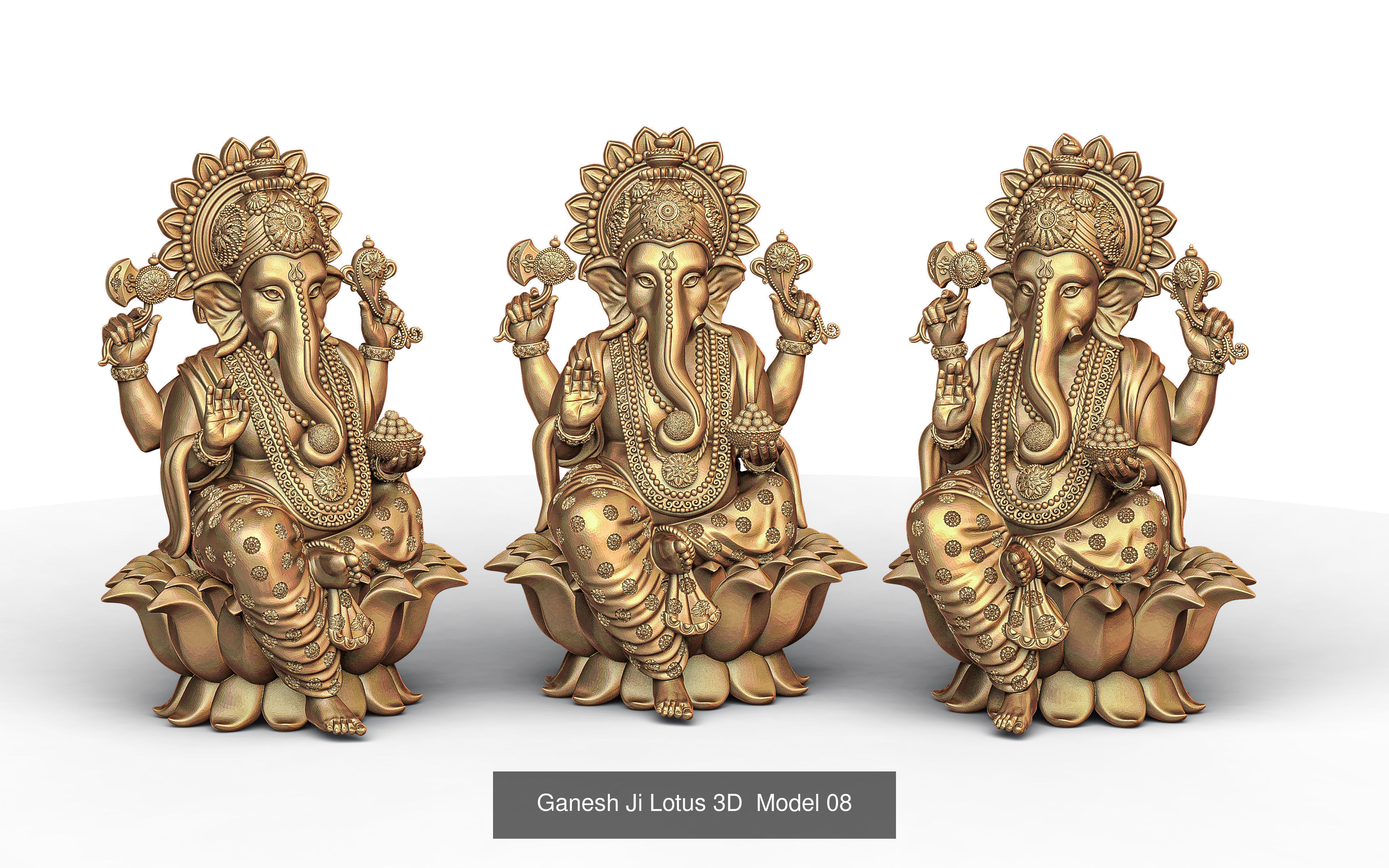 Ganesh Ji 3D Model Collection of 7 Models 02 _1