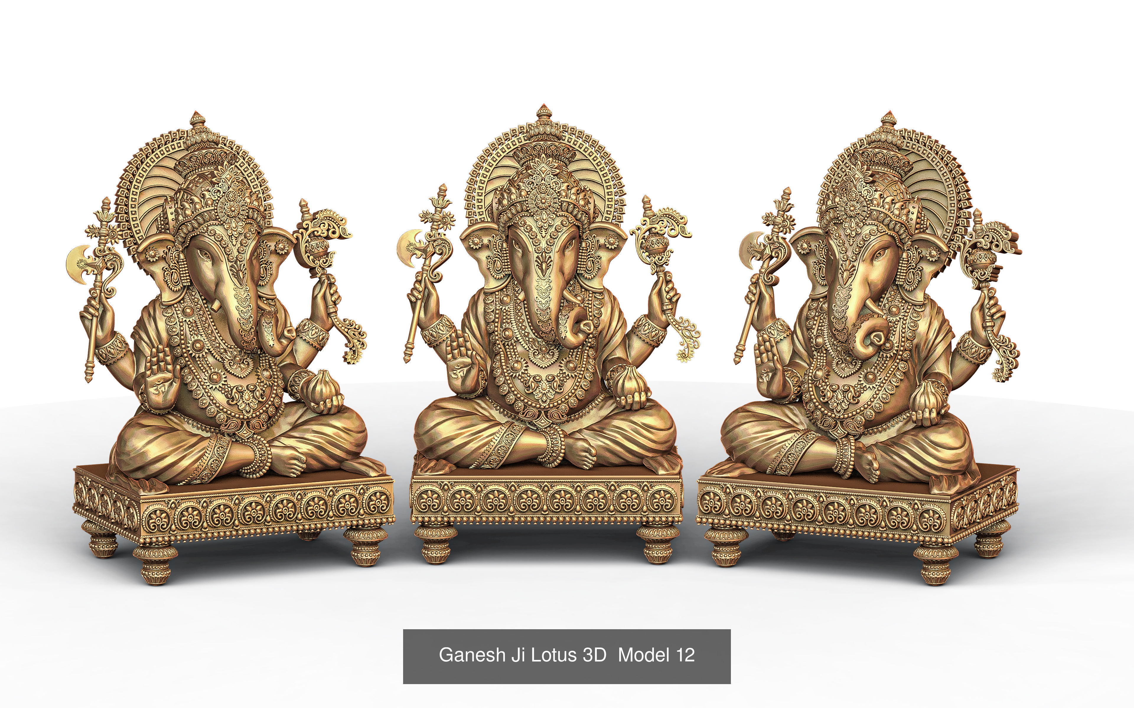 Ganesh Ji 3D Model Collection of 7 Models 02 _5