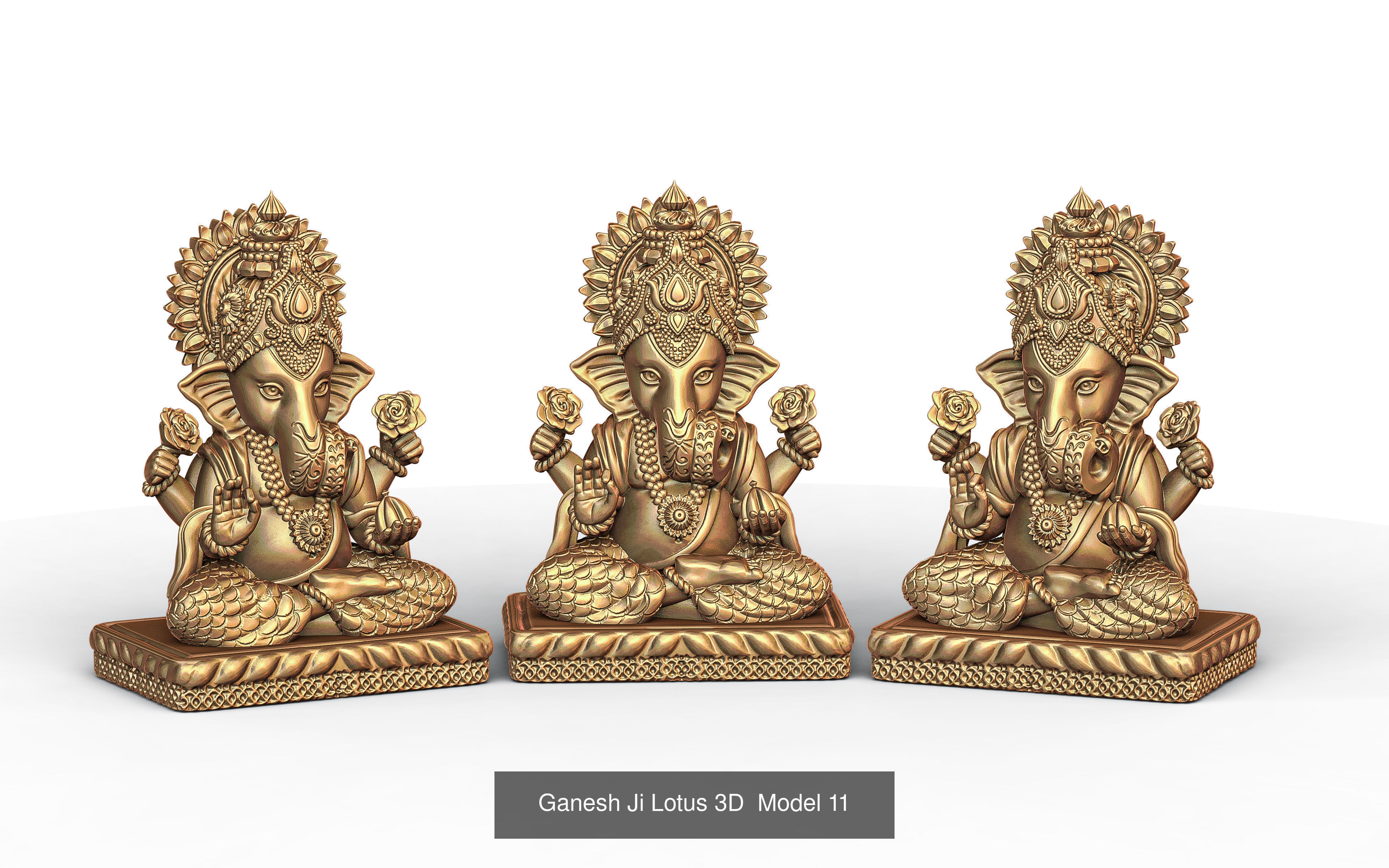 Ganesh Ji 3D Model Collection of 7 Models 02 _4