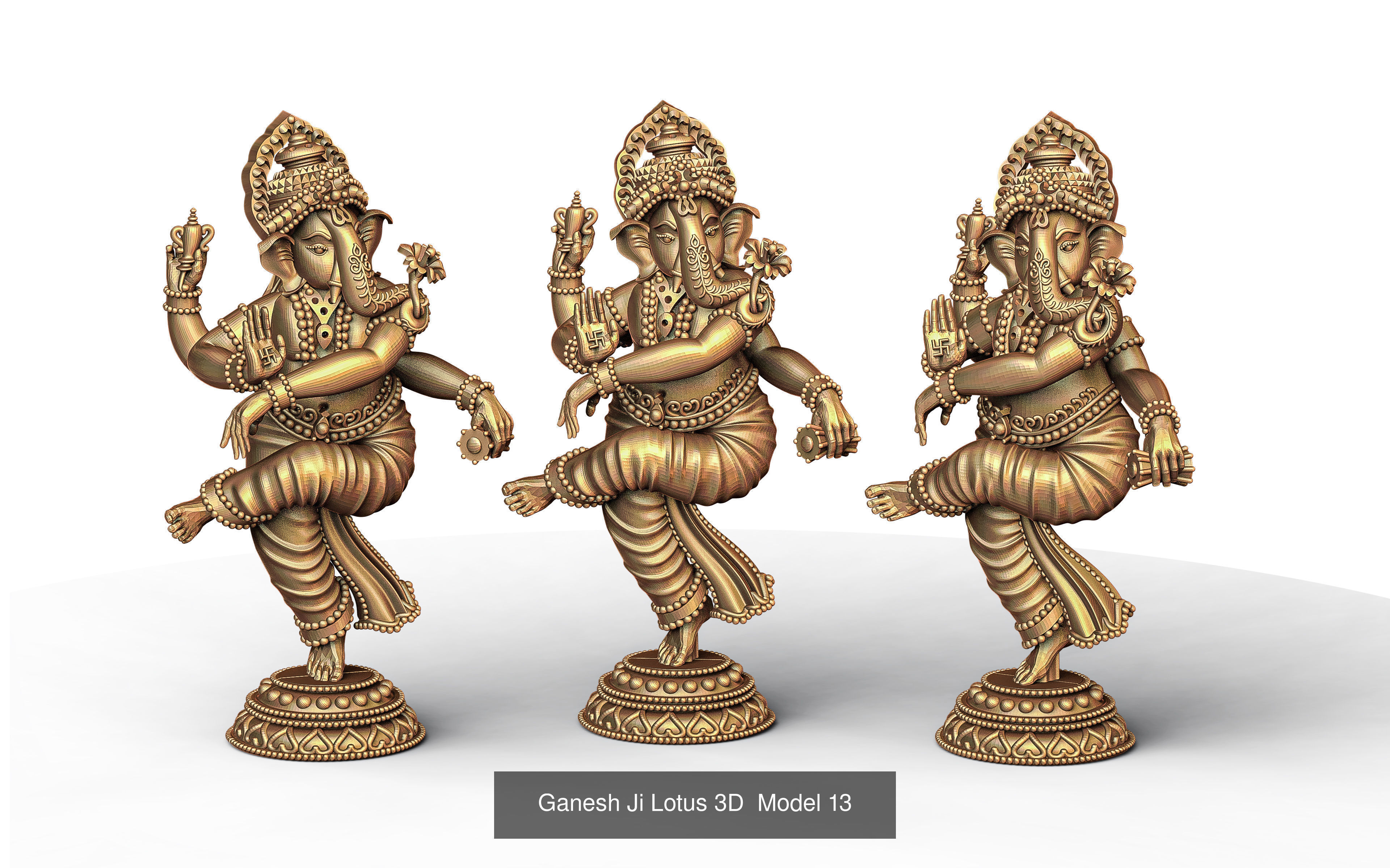Ganesh Ji 3D Model Collection of 7 Models 02 _6