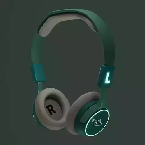HeadPhone 3D headphones with letter l