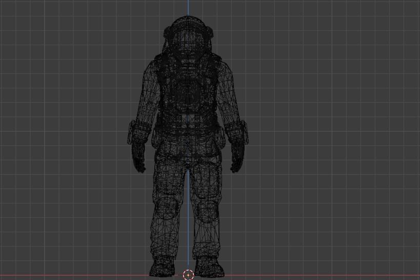 Low Poly Astronaut - Rigged 3D model_3