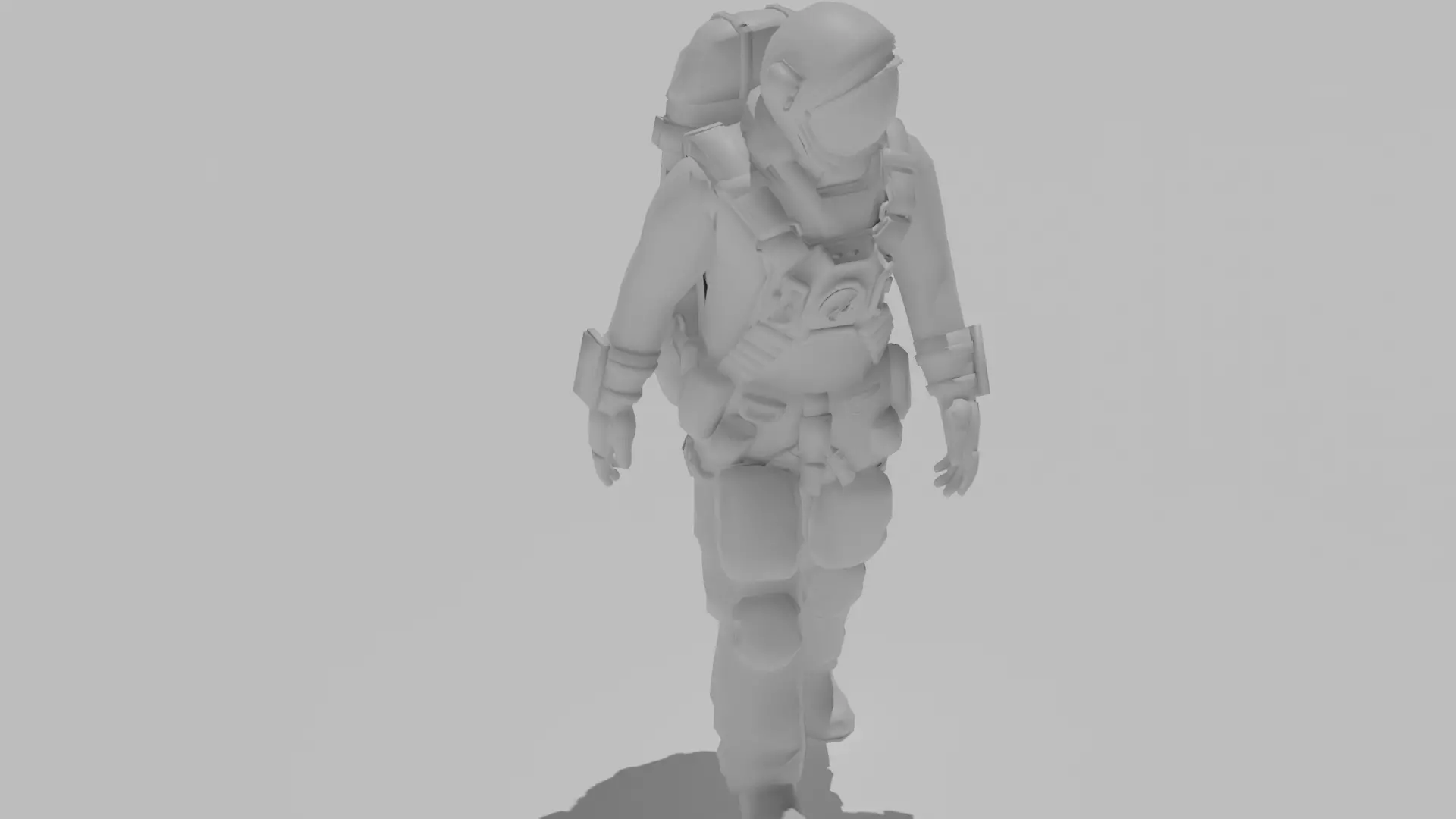 Low Poly Astronaut - Rigged 3D model_0