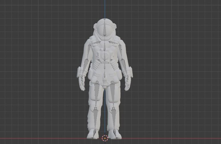 Low Poly Astronaut - Rigged 3D model_1