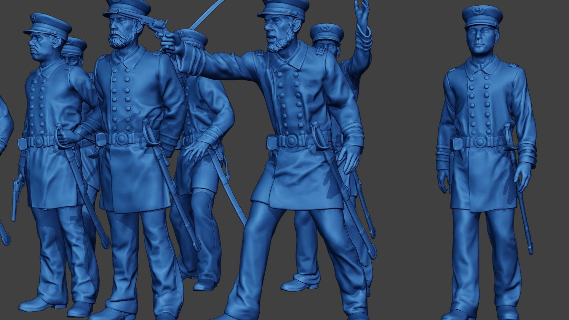 American Naval Officers Civil War Union Pack 1 ACWUS1 3D Model Collection_29