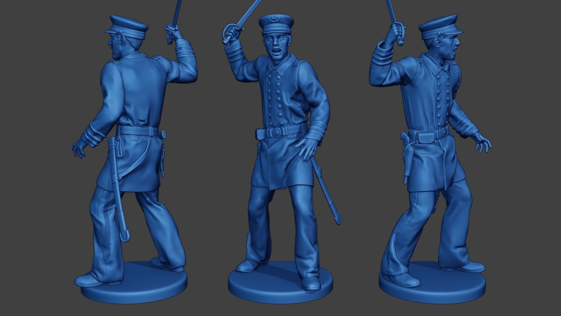 American Naval Officers Civil War Union Pack 1 ACWUS1 3D Model Collection_7