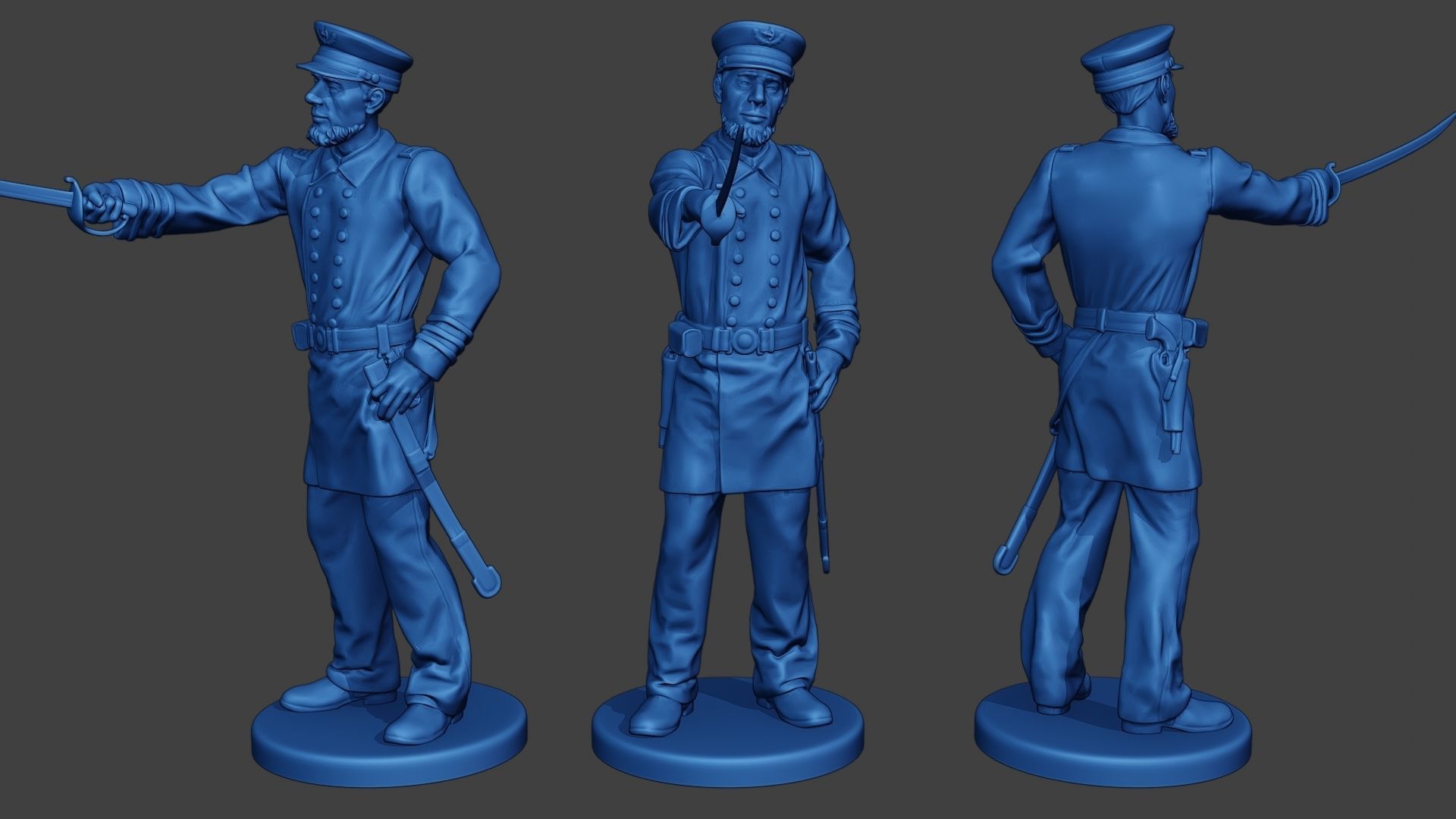 American Naval Officers Civil War Union Pack 1 ACWUS1 3D Model Collection_5