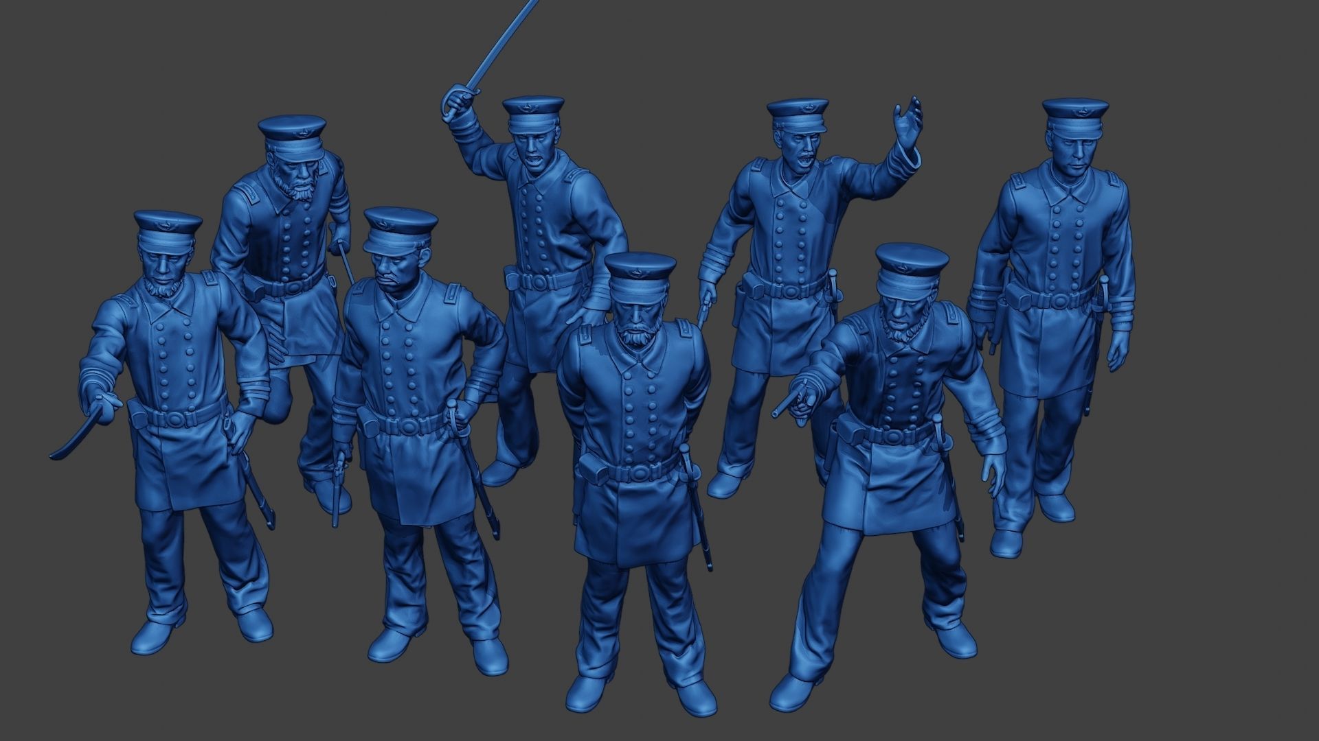 American Naval Officers Civil War Union Pack 1 ACWUS1 3D Model Collection_17